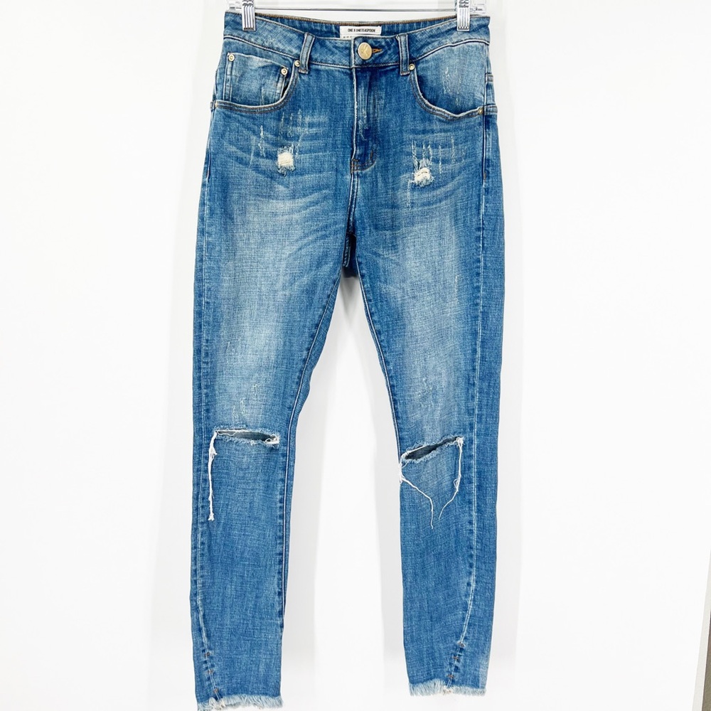 One by One Teaspoon High Waist Freebird II Jeans Stretch Fitted Leg